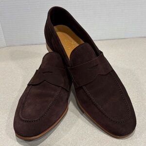 Brooks Brothers Vero Cuoio Dark Brown Suede Loafers